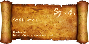 Szél Áron névjegykártya