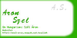 aron szel business card